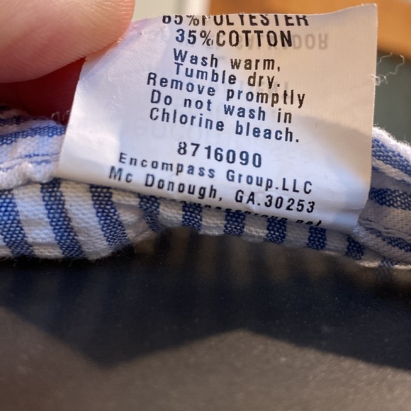 Blue and white seersucker striped robe - Picture 10 of 10